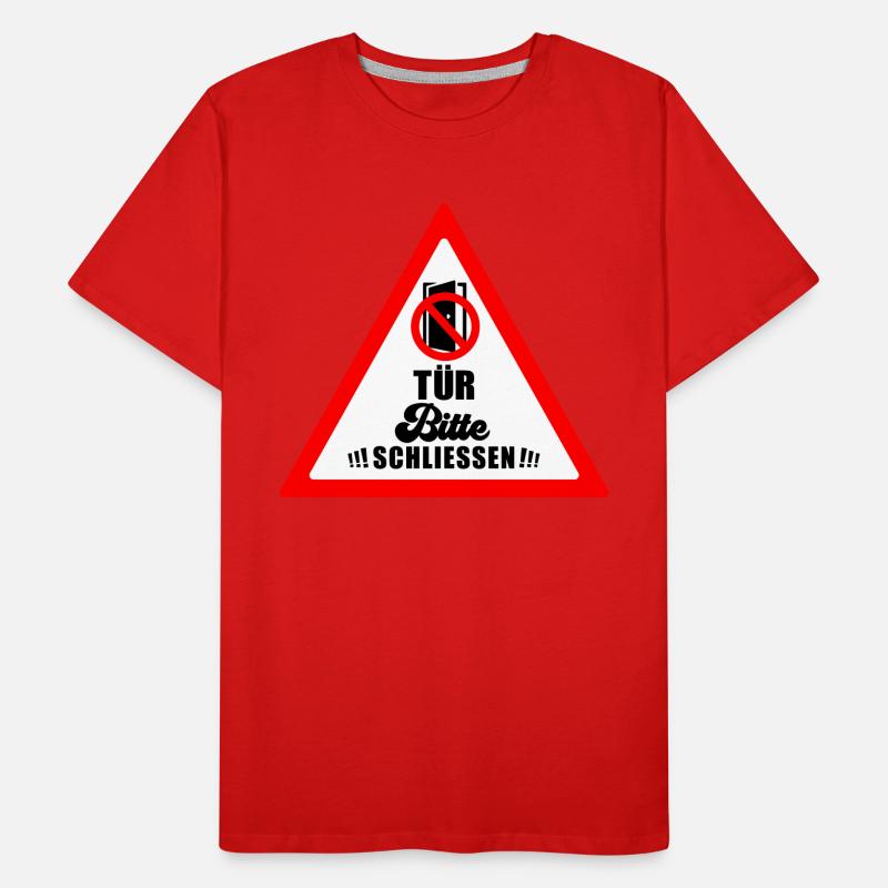 Tür schließen bitte | Farbe änderbar Männer Premium Bio T-Shirt