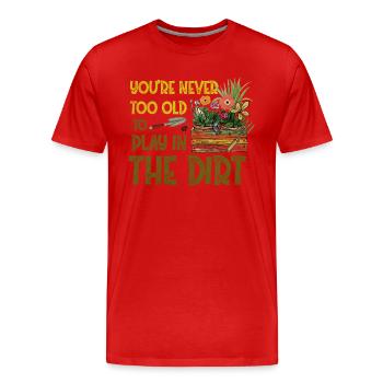 Gardening Gardeners Gardening Digging Plant - Men's Premium Organic T-Shirt - red - Front - Damien (186cm)