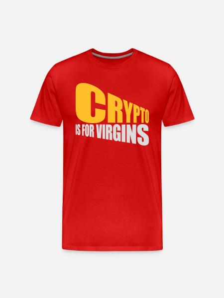crypto is for virgins - Men's Premium Organic T-Shirt - red