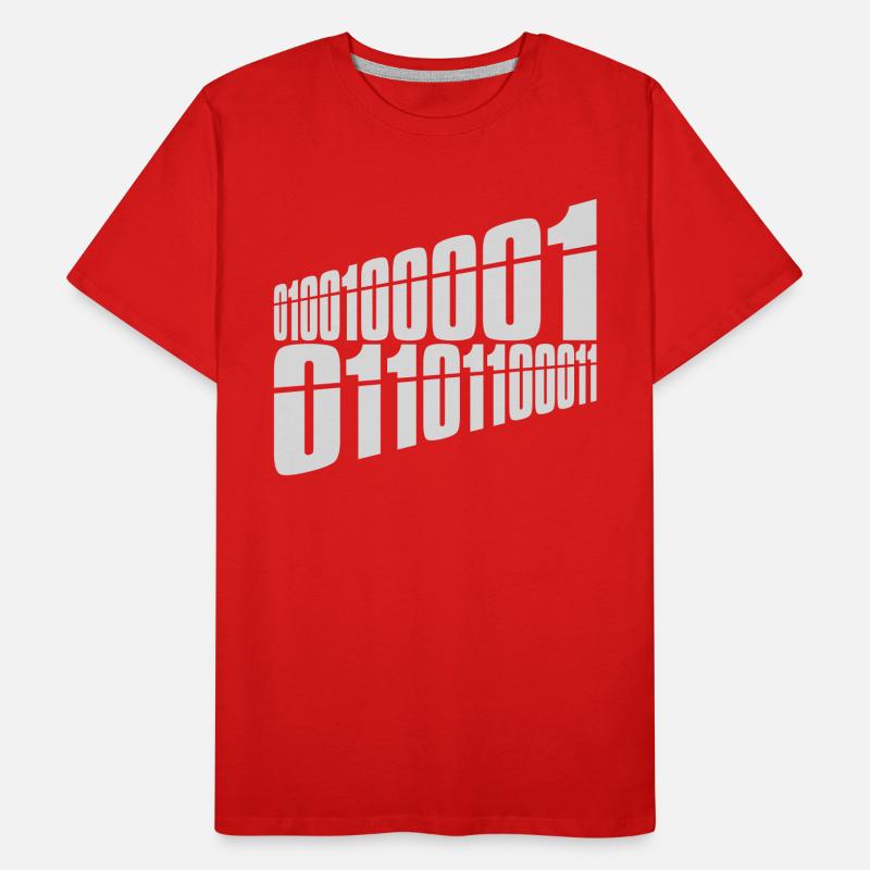 Langage de programme de code binaire T-shirt bio Premium Homme