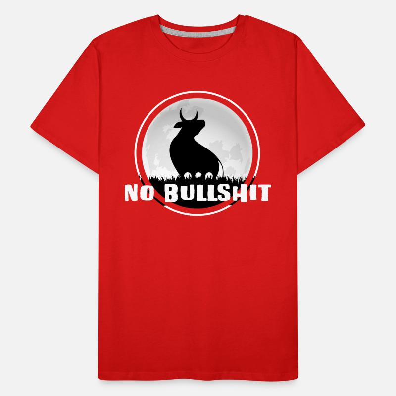 Vache-taureau Élevage Bovins « pas de conneries » Elevage bovin T-shirt bio Premium Homme