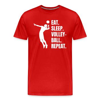 Volleyball Cadeau Volleyball de plage Volleyball Volleyball Joueur de volleyball - T-shirt bio Premium Homme - rouge - Devant - Damien (186cm)