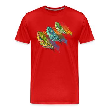Stylo - T-shirt bio Premium Homme - rouge - Devant - Damien (186cm)