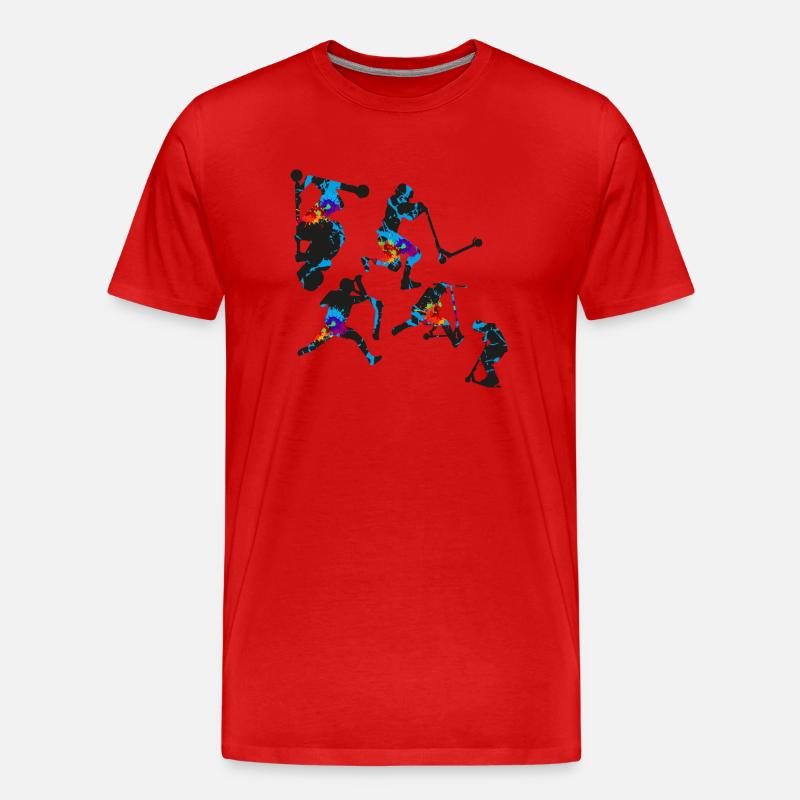 Stuntscooter,Trickscooter,tricks,stunt,e-scooter - Männer Premium Bio T-Shirt - Rot