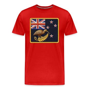 Nouvelle-Zélande Aotearoa Kiwi 23 - T-shirt bio Premium Homme - rouge - Devant - Damien (186cm)