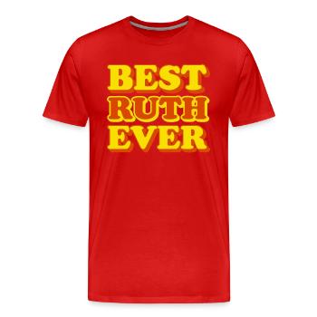 Lustiges Geschenk mit Vornamen Ruth - Männer Premium Bio T-Shirt - Rot - Vorne - Damien (186cm)