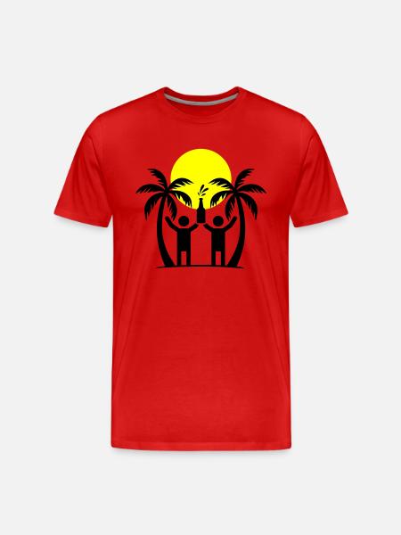 Island Party Crew - Men's Premium Organic T-Shirt - red