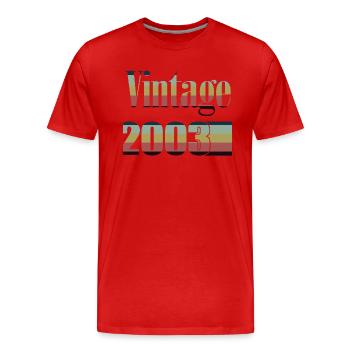 2003 Geburtstag 2003 Jahrgang 2003 Geburtstag - Männer Premium Bio T-Shirt - Rot - Vorne - Damien (186cm)