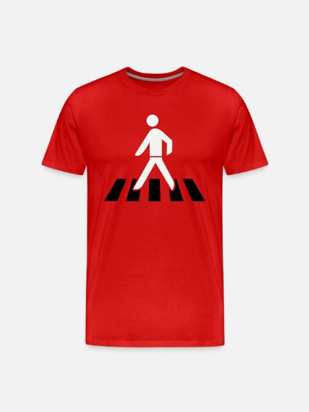 Crossing the zebra crossing - Men's Premium Organic T-Shirt - red
