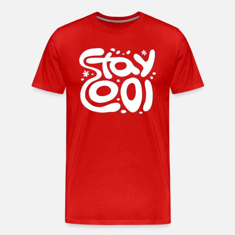 Cool bleiben - Männer Premium Bio T-Shirt - Rot