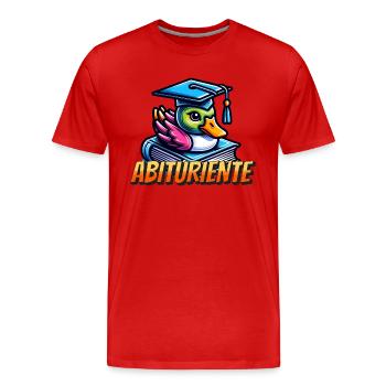 Abituriente Abi Motto - Männer Premium Bio T-Shirt - Rot - Vorne - Damien (186cm)
