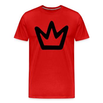 Couronne simple - T-shirt bio Premium Homme - rouge - Devant - Damien (186cm)
