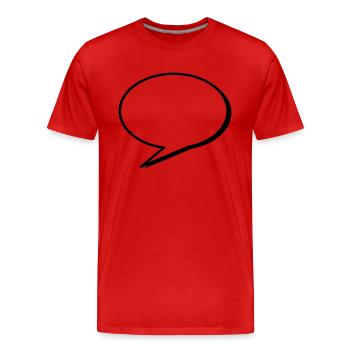 sprechblase rund - Männer Premium Bio T-Shirt - Rot - Vorne - Damien (186cm)