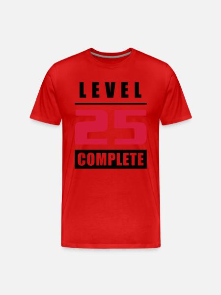 Level 25 - Complete - Men's Premium Organic T-Shirt - red