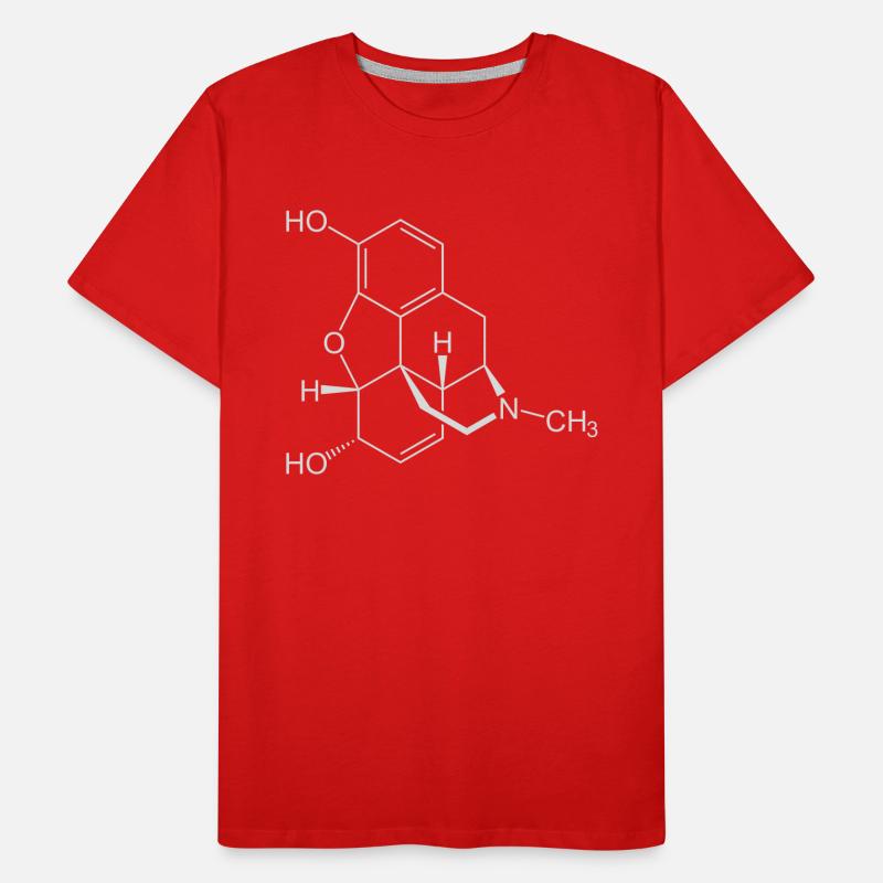 Formule structurale morphine T-shirt bio Premium Homme