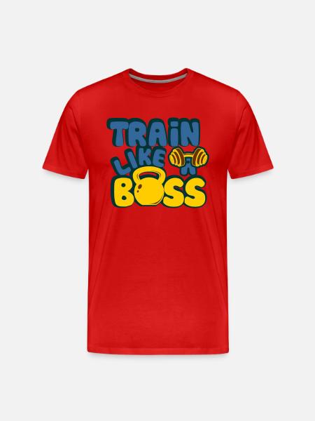 fun shirt for athletes - Men's Premium Organic T-Shirt - red