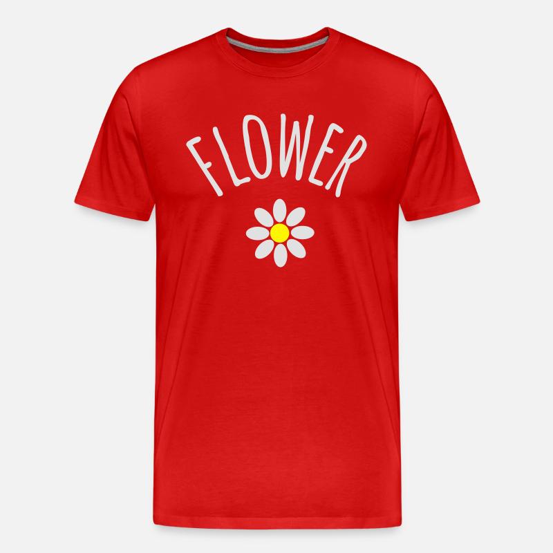 Flower Nickname - Männer Premium Bio T-Shirt - Rot
