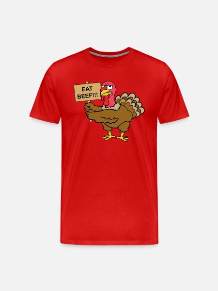 Thanksgiving turkey turkey - Men's Premium Organic T-Shirt - red