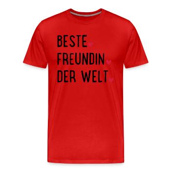 Meilleur ami - T-shirt bio Premium Homme - rouge - Devant - Damien (186cm)