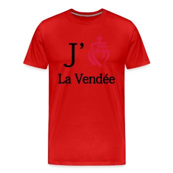 j'aime la Vendée - T-shirt bio Premium Homme - rouge - Devant - Damien (186cm)