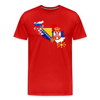 EX Jugoslavija SFRJ - Yugoslavia - Männer Premium Bio T-Shirt - Rot - Vorne - Damien (186cm)