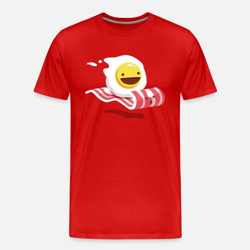 Egg Bacon Buddies - Männer Premium Bio T-Shirt - Rot