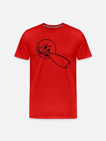 Kegelkugel - Männer Premium Bio T-Shirt - Rot