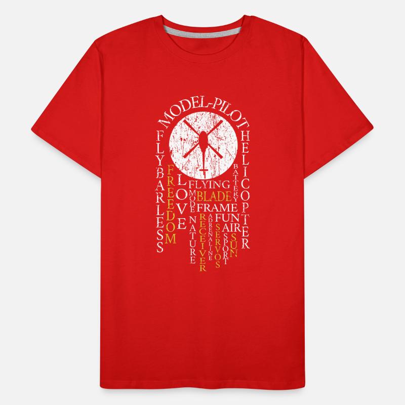 RC hélicoptère définition Pilot télécommandé ECG T-shirt bio Premium Homme