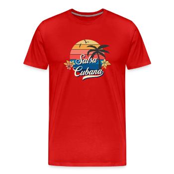 Salsa Dance Salsa Cubana Salsa Musique - T-shirt bio Premium Homme - rouge - Devant - Damien (186cm)