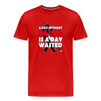 Salsa Dance A day without salsa - Men's Premium Organic T-Shirt - red - Front - Damien (186cm)