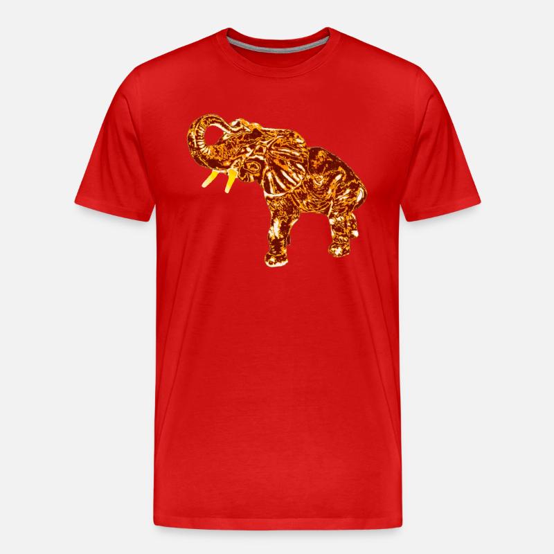 Edelfant Elefant - Männer Premium Bio T-Shirt - Rot