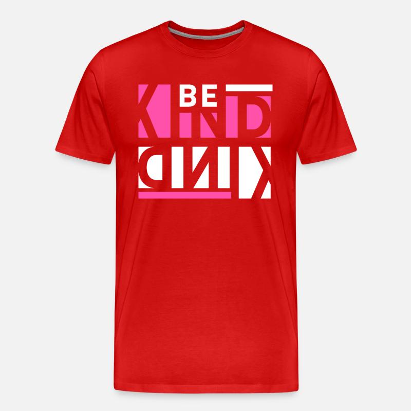 Sei nett - Männer Premium Bio T-Shirt - Rot