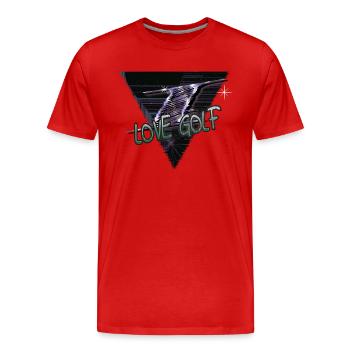 golfer golf shoes funny bowling golfcoachgift - Männer Premium Bio T-Shirt - Rot - Vorne - Damien (186cm)