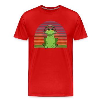 Frog - Men's Premium Organic T-Shirt - red - Front - Damien (186cm)
