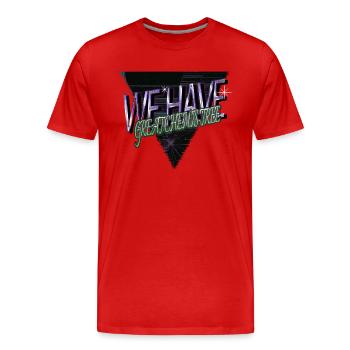 geek bedroom present gift happy birthday present - Men's Premium Organic T-Shirt - red - Front - Damien (186cm)