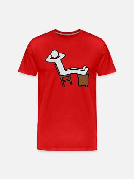 Man rests - Men's Premium Organic T-Shirt - red