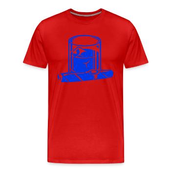 Cigar - Men's Premium Organic T-Shirt - red - Front - Damien (186cm)