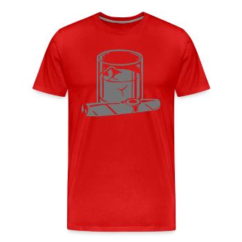 Cigar - Men's Premium Organic T-Shirt - red - Front - Damien (186cm)