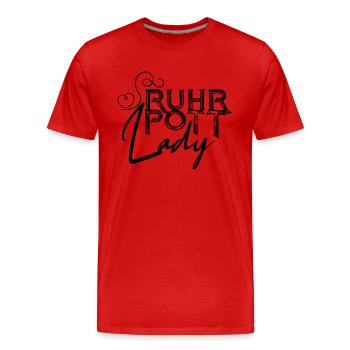 Ruhrpott Lady - Männer Premium Bio T-Shirt - Rot - Vorne - Damien (186cm)