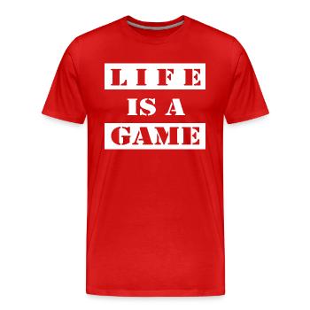 Jeu PC de jeu - T-shirt bio Premium Homme - rouge - Devant - Damien (186cm)