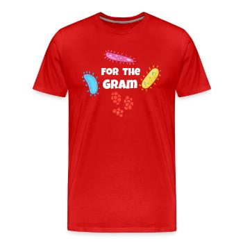 Für den Gram-Mikrobiologen - Männer Premium Bio T-Shirt - Rot - Vorne - Damien (186cm)