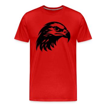 Adler - Männer Premium Bio T-Shirt - Rot - Vorne - Damien (186cm)