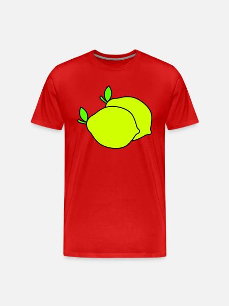 zitronen - Männer Premium Bio T-Shirt - Rot