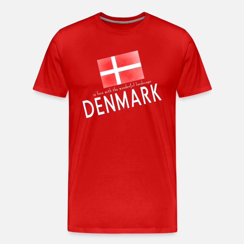 Dänemark Danmark - Männer Premium Bio T-Shirt - Rot