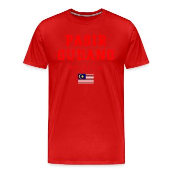 Pasir Gudang, Malaisie - T-shirt bio Premium Homme - rouge - Devant - Damien (186cm)