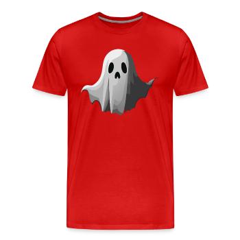 Visage hanté : notre conception fantomatique - T-shirt bio Premium Homme - rouge - Devant - Damien (186cm)