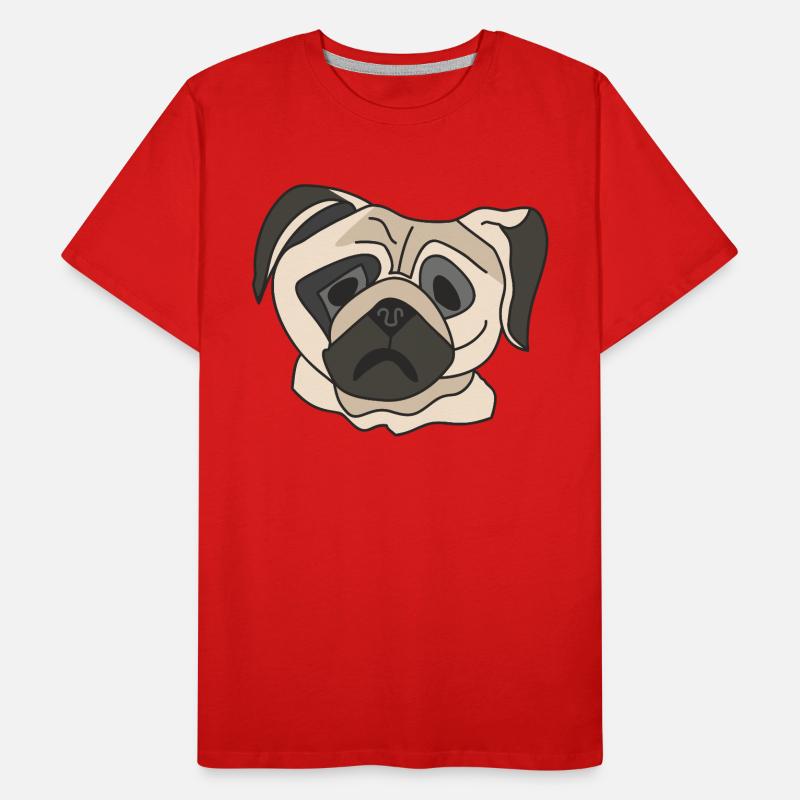 Mopsgesicht Männer Premium Bio T-Shirt