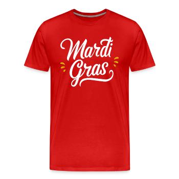 Mardi Gras - T-shirt bio Premium Homme - rouge - Devant - Damien (186cm)