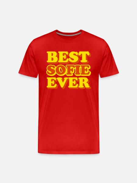 Sofie First Name Funny Gift - Men's Premium Organic T-Shirt - red
