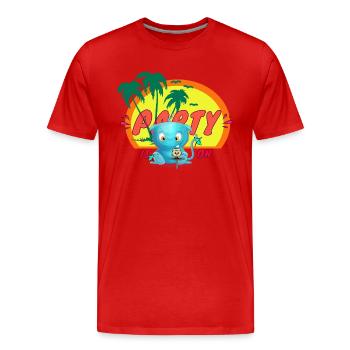 Party outfit - Men's Premium Organic T-Shirt - red - Front - Damien (186cm)